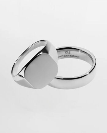 Elegant Sølvtonet Herre Foundation Sæt – Stilfuld Klasse