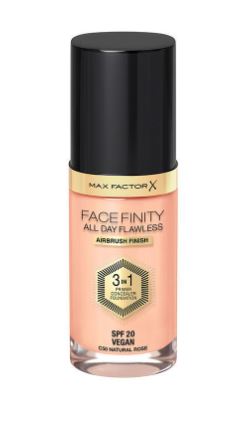 Max Factor Face Finity All Day Flawless 3in1 Primer Concealer Foundation Spf20 C50 Natural Rose 30ml - Mvbeauty - 3614225851612