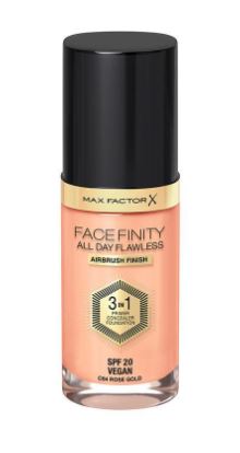 Max Factor Face Finity All Day Flawless 3in1 Primer Concealer Foundation Spf20 C64 Rose Gold 30ml - Mvbeauty - 3614227923454
