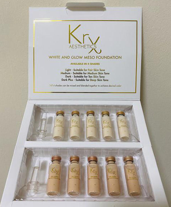Hvid Krx Aesthetics White And Glow Meso Foundation Dark Plus Ampuller - Mvbeauty  - 4266