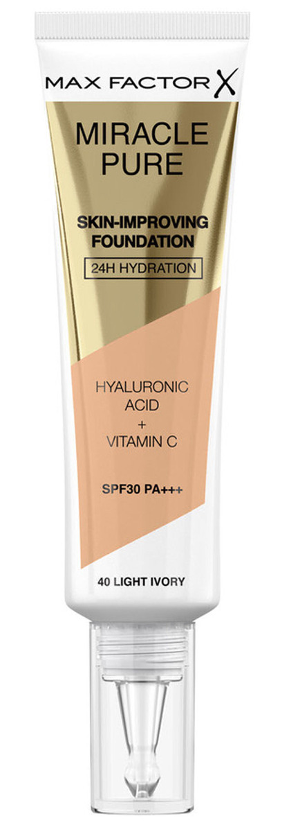 Max Factor Miracle Pure Skin Improving Foundation Spf30 Light Ivory 30ml - Mvbeauty  - 3616302638697